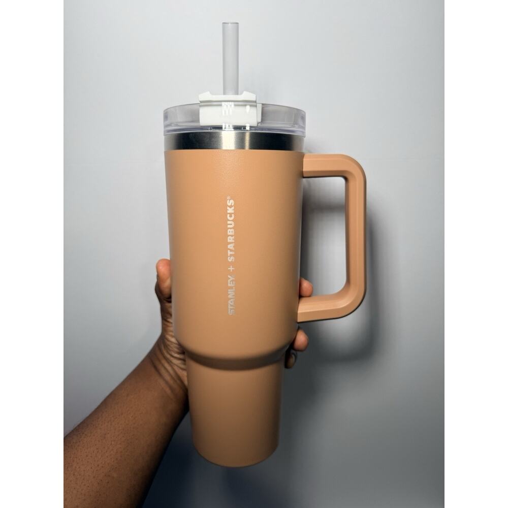 Stanley X Starbucks Philippines CAMEL TAN BROWN 40oz OG Quencher Tumbler NEW HTF - Picture 3 of 6